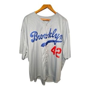 Brooklyn Dodgers Jackie Robinson #42 Baseball Jersey 6XL